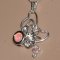 Floral design opal Swarovski handmade 925 necklace thumbnail 9 - click for larger image
