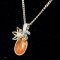 Flower design opal handmade Swarovski 925 necklace thumbnail 3 - click for larger image