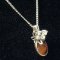 Flower design opal handmade Swarovski 925 necklace thumbnail 6 - click for larger image