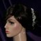 Lady Amelia jade lily Swarovski hair comb thumbnail 5 - click for larger image