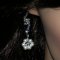 Lady Cassandra flowers handmade bridal earrings thumbnail 3 - click for larger image