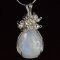 Lady Grace 925 flowers pearls moonstone necklace thumbnail 1 - click for larger image