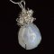 Lady Grace 925 flowers pearls moonstone necklace thumbnail 4 - click for larger image