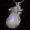 Lady Grace 925 flowers pearls moonstone necklace thumbnail 6 - click for larger image