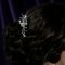 Lady Lyra Swarovski flower hair pin thumbnail 3 - click for larger image
