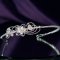Lady Rosaleen handmade Swarovski pearl flower bridal headband thumbnail 2 - click for larger image