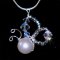 Lady Pearl butterfly handmade crystal 925 necklace thumbnail 1 - click for larger image