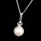 Princess Roza 925 silver Swarovski pearl necklace thumbnail 2 - click for larger image