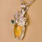 Swirls design opal handmade Swarovski 925 necklace thumbnail 10 - click for larger image