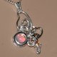 Floral design opal Swarovski handmade 925 necklace - thumbnail 11 click to replace large image