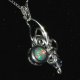 Floral design opal Swarovski handmade 925 necklace - thumbnail 6 click to replace large image