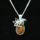 Flower design opal handmade Swarovski 925 necklace - thumbnail 1 click to replace large image