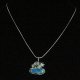 Tropical feel design opal doublet 925 necklace - thumbnail 2 click to replace large image