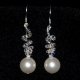 Countess Estelle Swarvoski pearls bridal earrings - thumbnail 1 click to replace large image