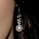 Countess Estelle Swarvoski pearls bridal earrings - thumbnail 2 click to replace large image