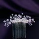 Lady Alina handmade Swarovski pearl flower hair comb - thumbnail 1 click to replace large image