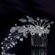 Lady Amelia jade lily Swarovski hair comb - thumbnail 1 click to replace large image