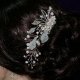 Lady Amelia jade lily Swarovski hair comb - thumbnail 2 click to replace large image