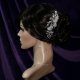 Lady Amelia jade lily Swarovski hair comb - thumbnail 6 click to replace large image