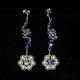 Lady Cassandra flowers handmade bridal earrings - thumbnail 1 click to replace large image