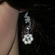 Lady Cassandra flowers handmade bridal earrings - thumbnail 2 click to replace large image