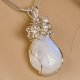Lady Grace 925 flowers pearls moonstone necklace - thumbnail 11 click to replace large image