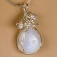 Lady Grace 925 flowers pearls moonstone necklace - thumbnail 9 click to replace large image