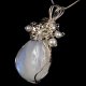 Lady Grace 925 flowers pearls moonstone necklace - thumbnail 7 click to replace large image