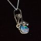 Lady Kalani 925 silver Opal doublet necklace - thumbnail 2 click to replace large image