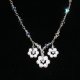 Lady Petunia flowers handmade Swarovski necklace