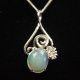 Lady Sally 925 silver Opal necklace - thumbnail 1 click to replace large image