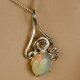 Lady Sally 925 silver Opal necklace - thumbnail 10 click to replace large image