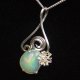 Lady Sally 925 silver Opal necklace - thumbnail 2 click to replace large image