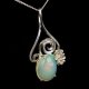 Lady Sally 925 silver Opal necklace - thumbnail 4 click to replace large image