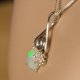 Lady Sally 925 silver Opal necklace - thumbnail 9 click to replace large image