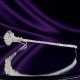Princess Laura floral Swarovski bridal headband - thumbnail 4 click to replace large image
