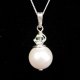 Princess Roza 925 silver Swarovski pearl necklace - thumbnail 1 click to replace large image