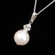 Princess Roza 925 silver Swarovski pearl necklace - thumbnail 3 click to replace large image