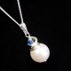 Princess Roza 925 silver Swarovski pearl necklace - thumbnail 4 click to replace large image