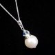 Princess Roza 925 silver Swarovski pearl necklace - thumbnail 5 click to replace large image