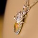 Swirls design opal handmade Swarovski 925 necklace - thumbnail 11 click to replace large image